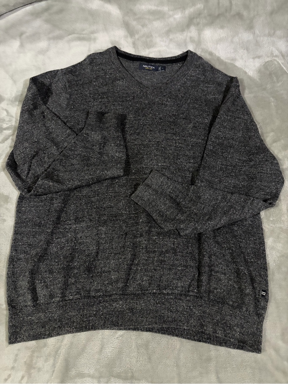 Lg Nautica Men's Charcoal Crewneck Sweater